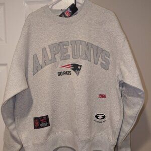 Aape by Bathing Ape NFL Patriots sweater, NWT, size L